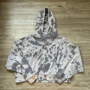 Nike Oversized Cropped Tie Dye Hoodie
